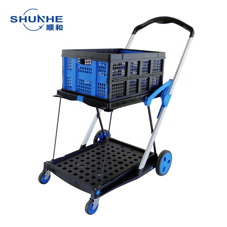Two tier floding hand truck