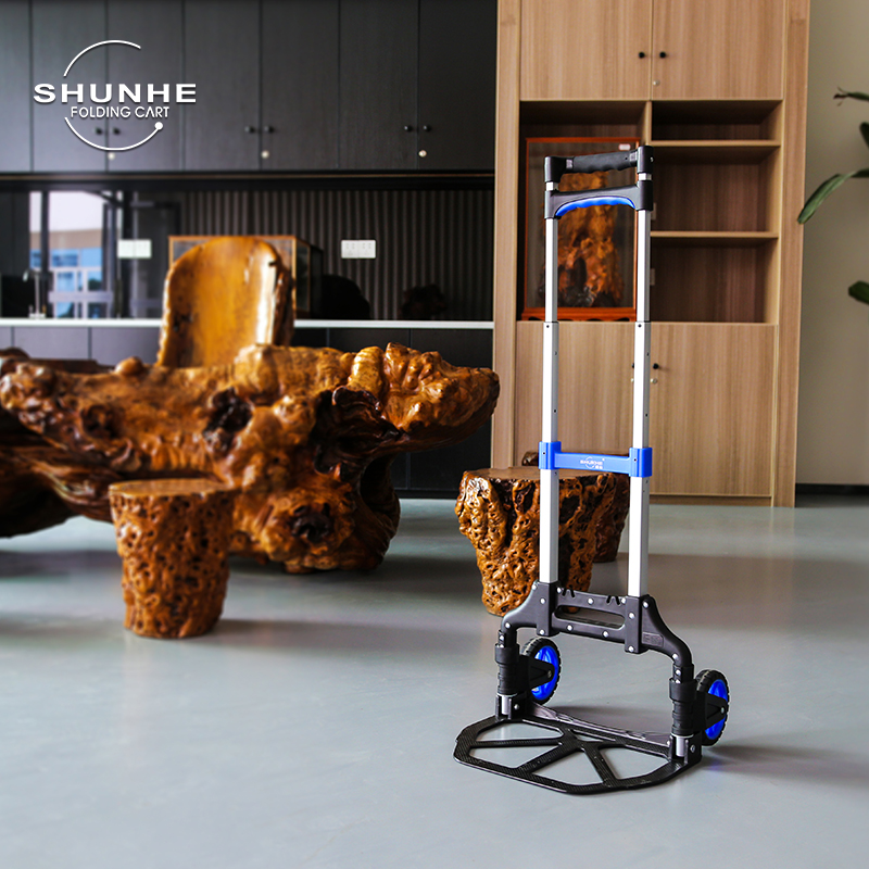 Carrello Pieghevole Kirkjubøur 100L, Portata 110 Kg – 90x52x55 Cm, Ruote Anteriori Girevoli 360°, Manico Regolabile, Nero, Per Campeggio E Shopping