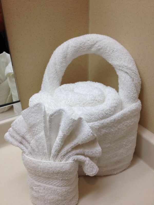 How To Fold A Towel into A Basket?