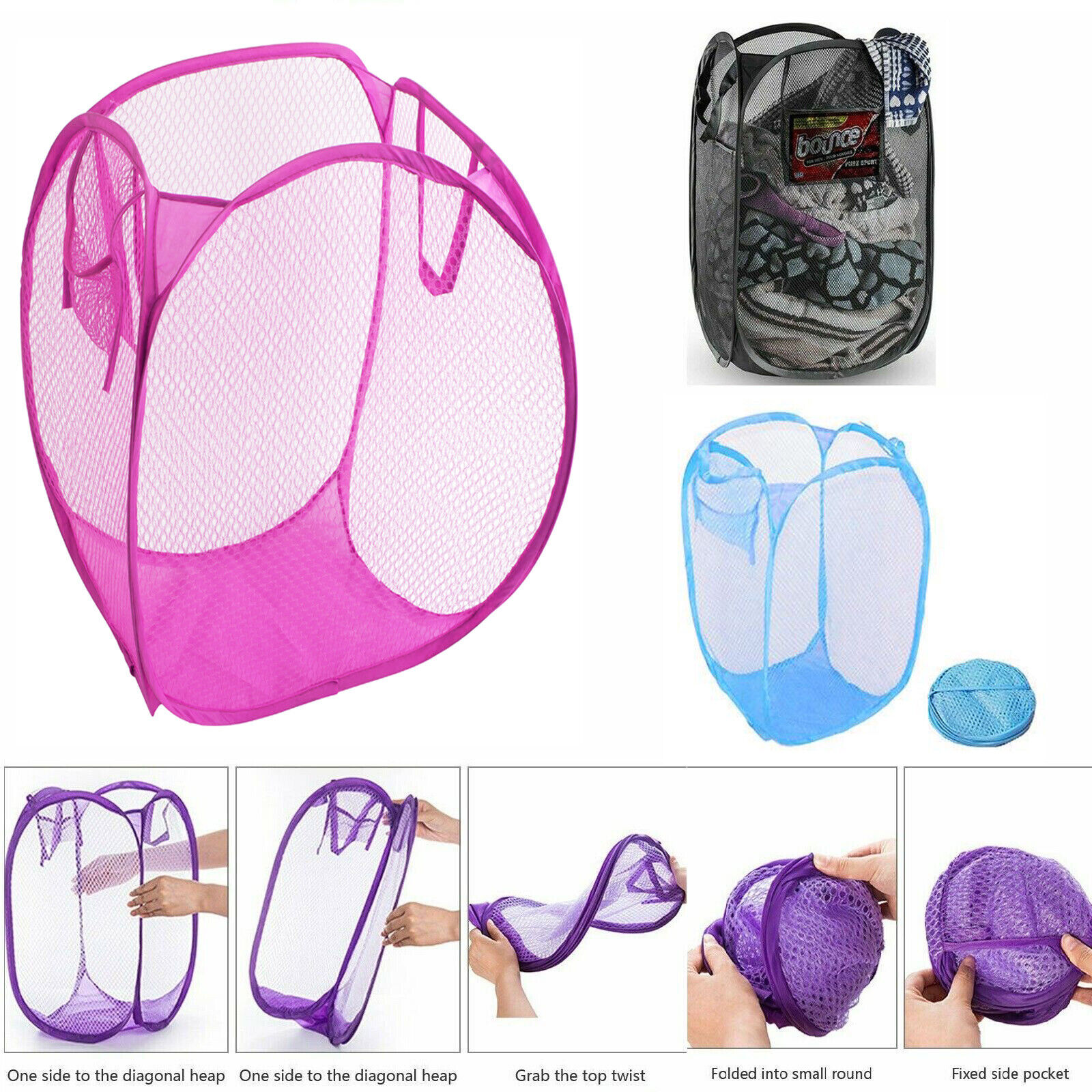 How To Fold Mesh Laundry Basket?